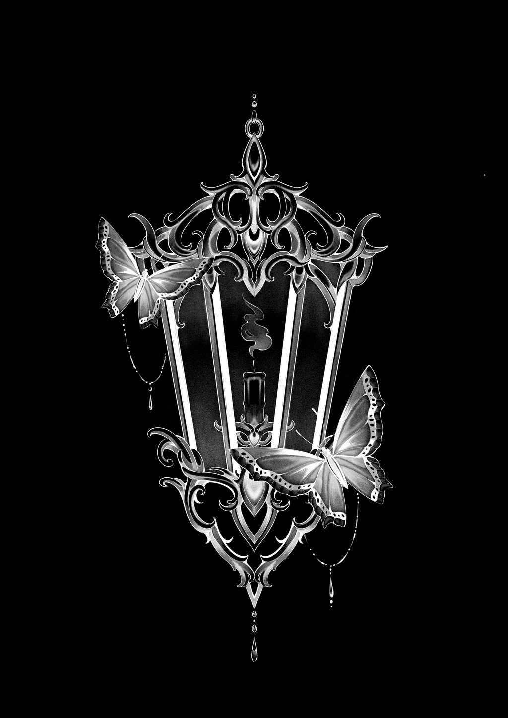 Nami's Lantern - Fabric Tattoo (White)