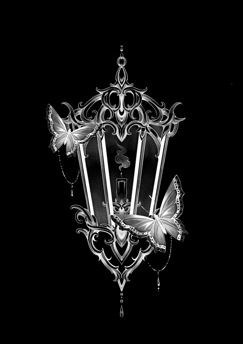 Nami's Lantern - Fabric Tattoo (White)